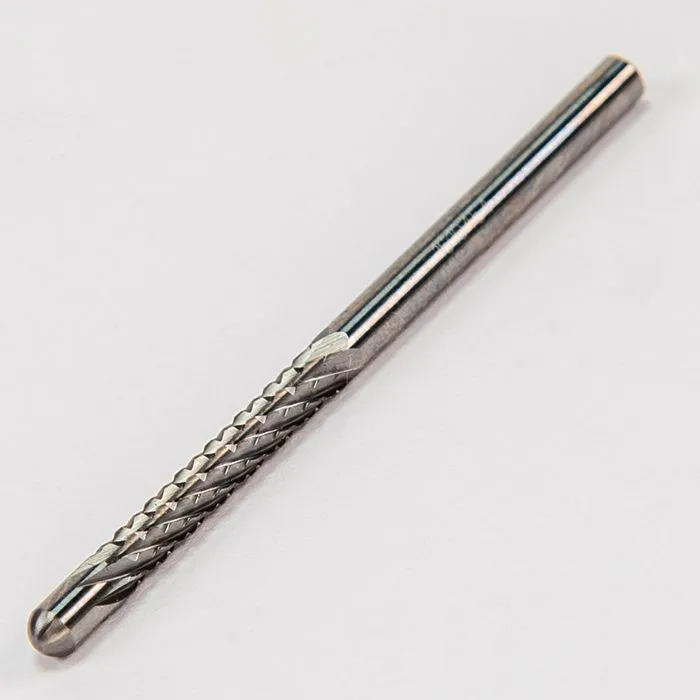 Frez obrotowy z węglika spiekanego, cylindryczny, okrągły, Ø 3 x 20 mm, trzpień Ø 3 mm, drobnoziarnisty